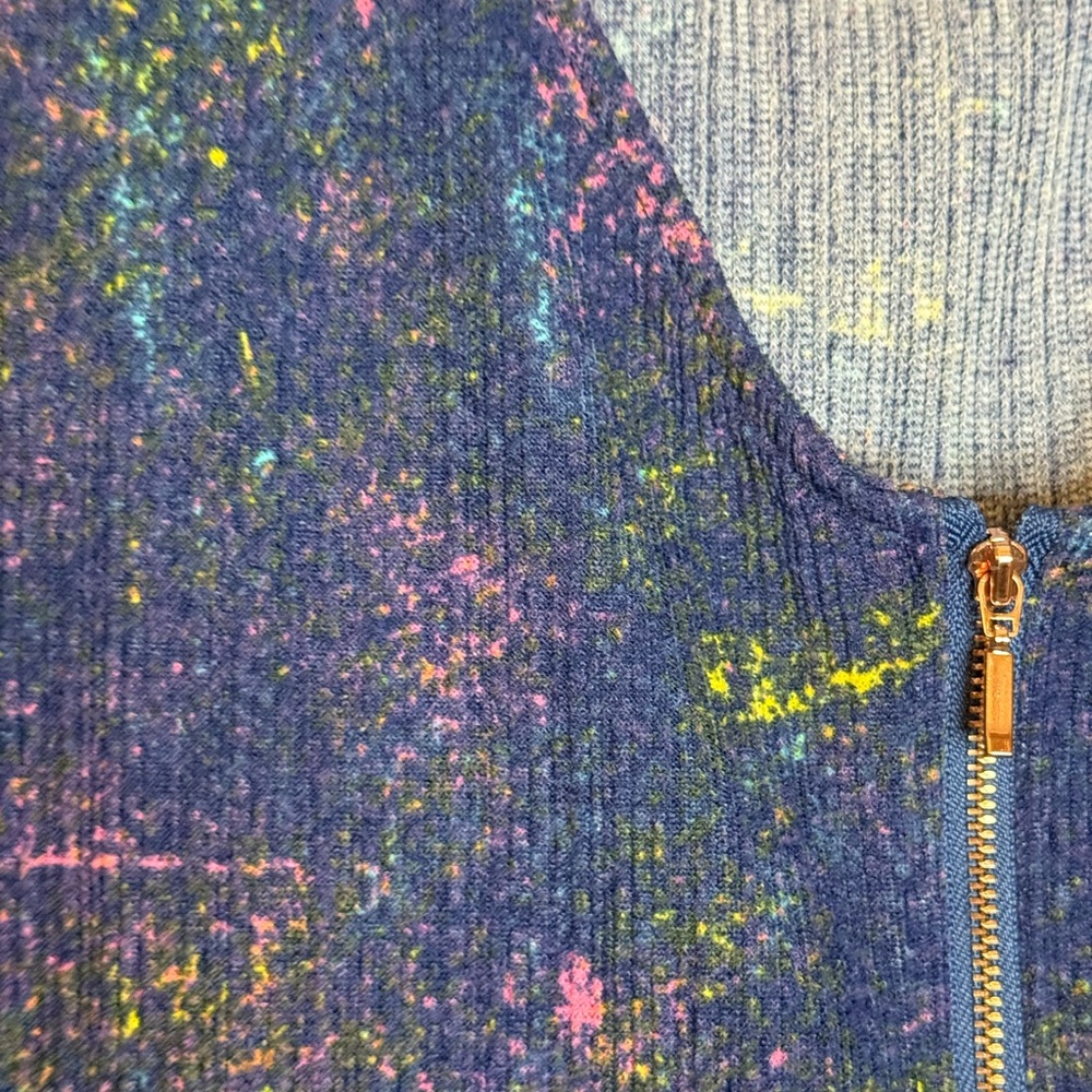 LuLaRoe Blue and Pink Knit Rachel Top - Picture 5 of 5
